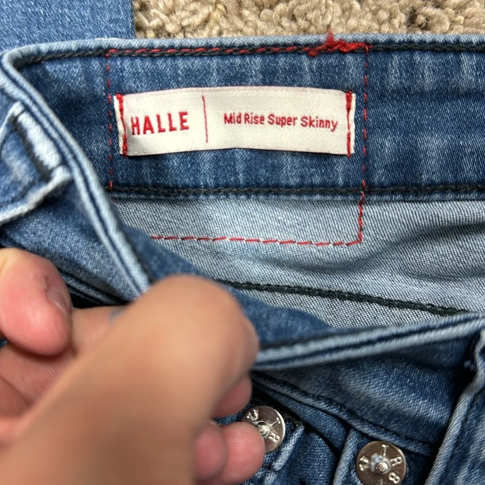Halle Mid Rise Super Skinny True Religion Jeans - Picture 6 of 11